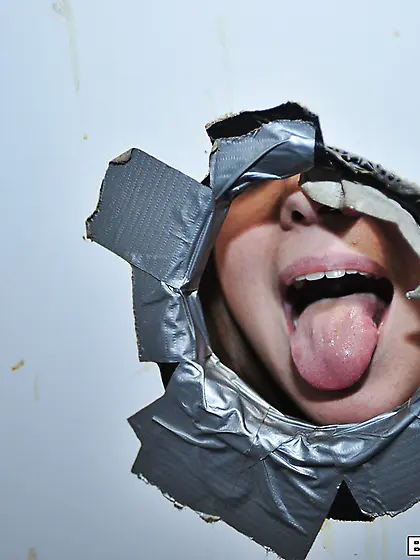 Purple top and tight jeans brunette sucking cocks via a glory ho