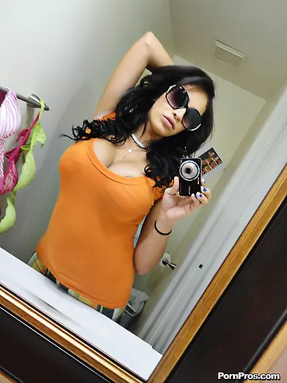 This brunette hottie with a curvy body is down fro some good fuc