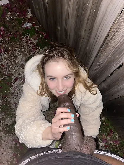 Black cock - White mouth