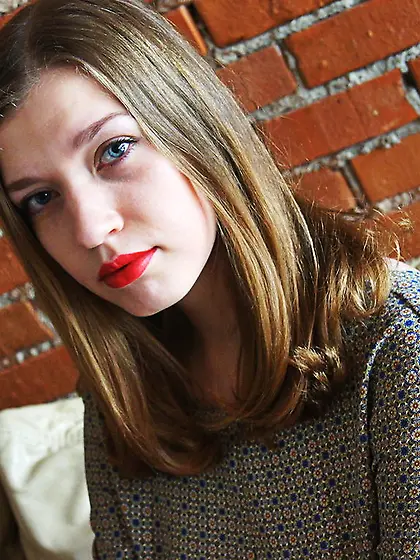 White teen with brown hair and nice tits