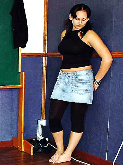 Busty dark haired chick