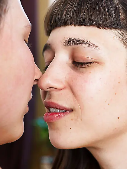 Natural big tits lesbian