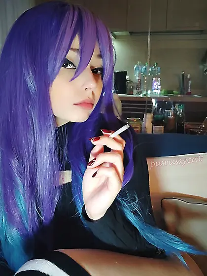Adorable Egirl Smoking