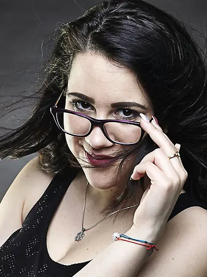 White teen black hair