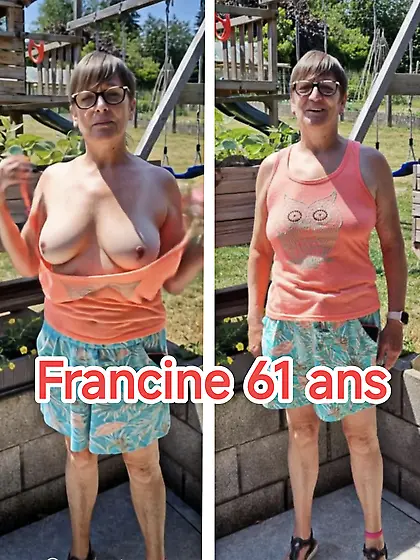 Francine exposed outdoor tits