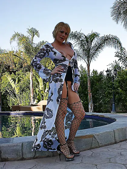 American stockings high heels