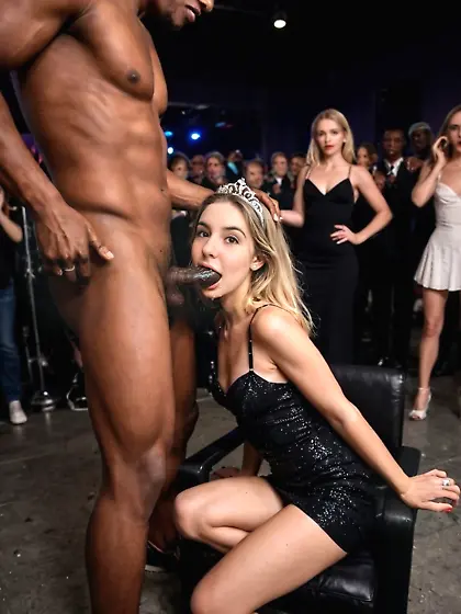 Black cock - White mouth