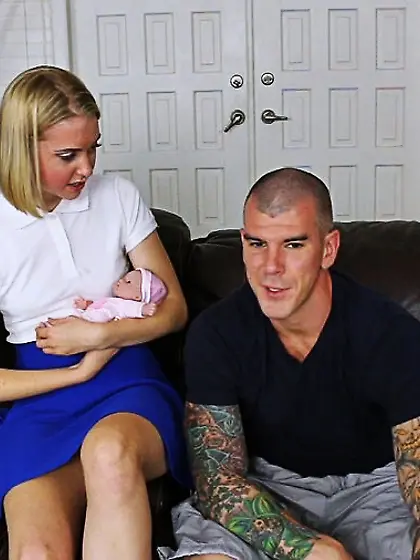 Small tits hairy blonde teen creampie