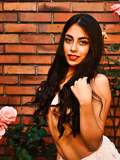 Latin teen black hair