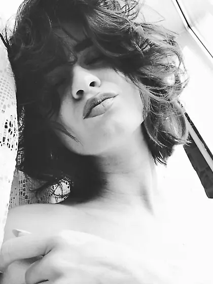 Tiny tits teen green eyes girl