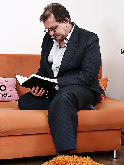 With her sexy socks,