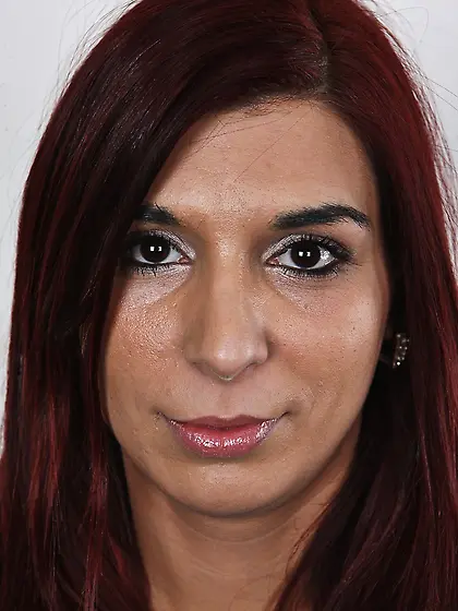 Latina MILF takes military jacket off exposing tiny boobs at the