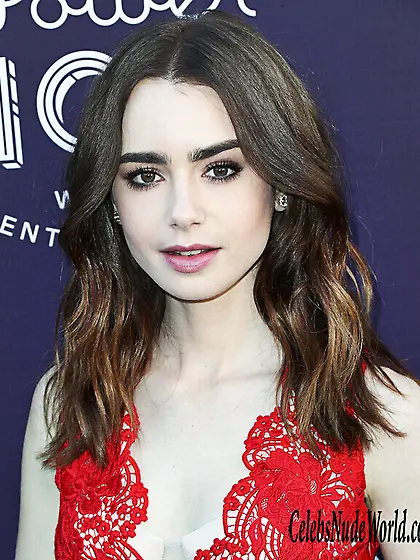 Lily Collins Cleavage
