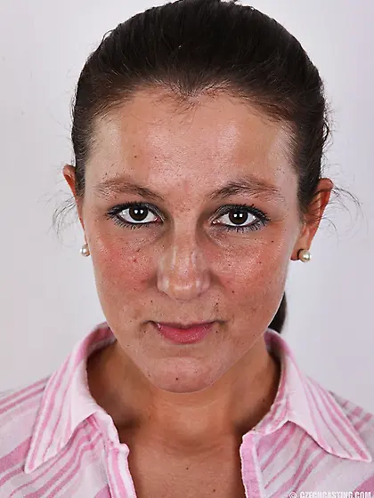 Petite cute brunette shows