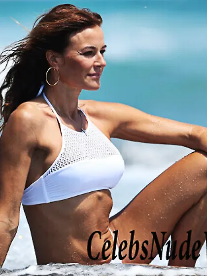 White Hot: Kelly Bensimon Posing On The Shore