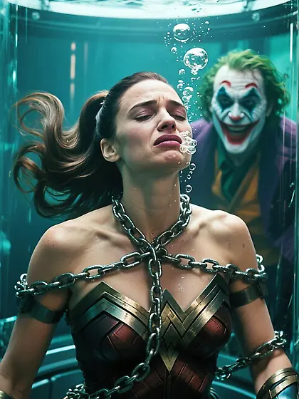 Drowning Wonder Woman