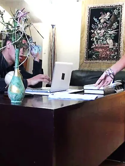 Hot young cutie sits