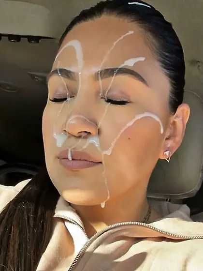 Latina milf public facial