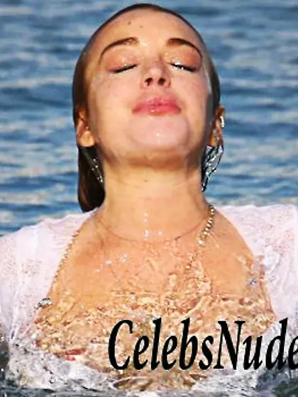 Lindsay Lohan Nipple Slip in Mykonos