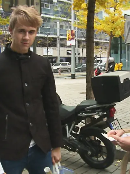 Slender blonde yummy boobs