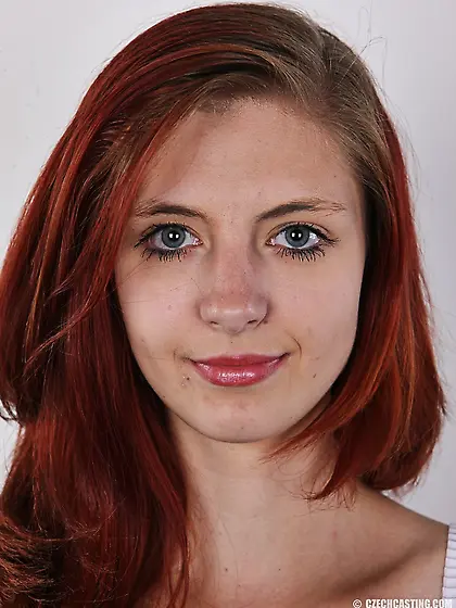 Beautiful redhead floral outfit