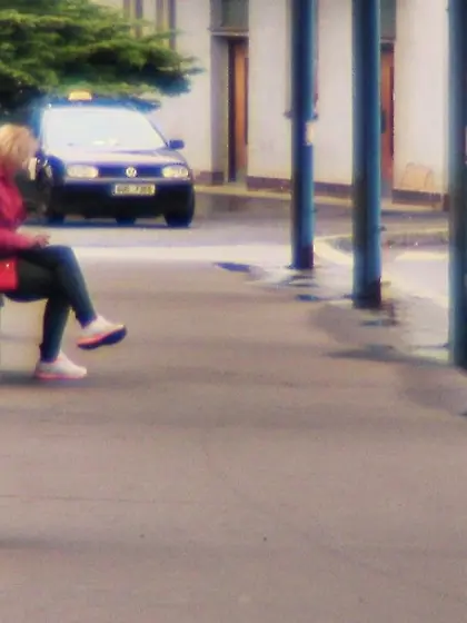 Cute brunette pink dress