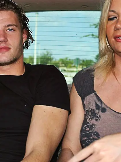 Christina Skye takes her sexy black dress off and gives her hung