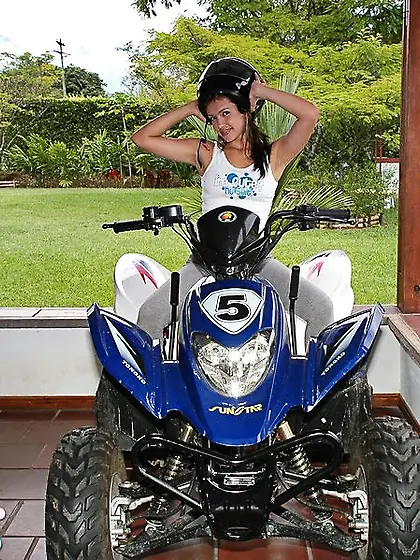 Horny brunette with sexy ass Pamela Spice posing in red inderwea