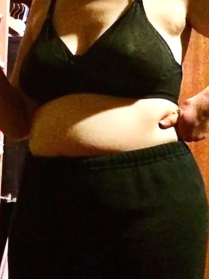 Emma lost on poker.  Punishment is to get exposed!!