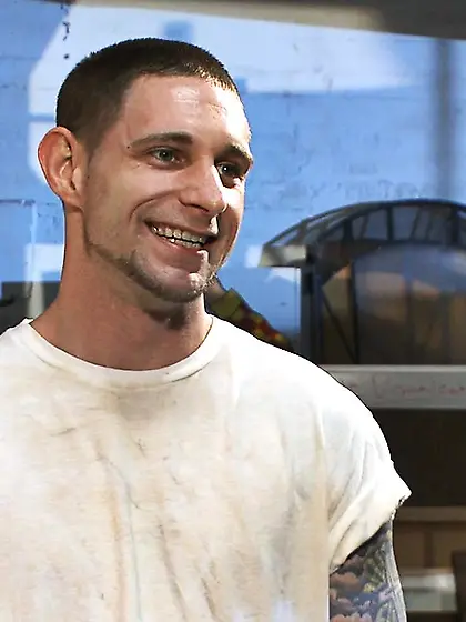 Young dude tied ropes