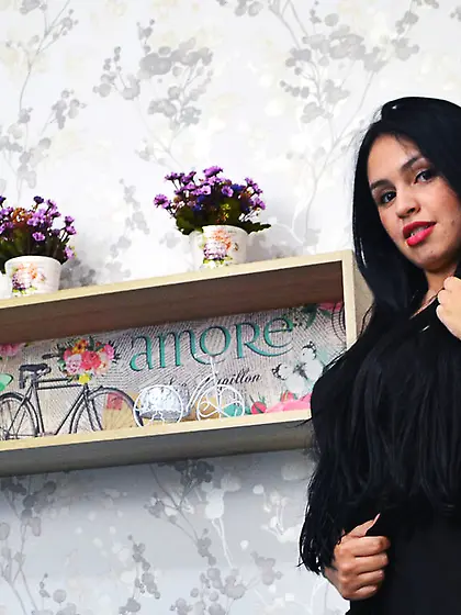 Latin teen black hair