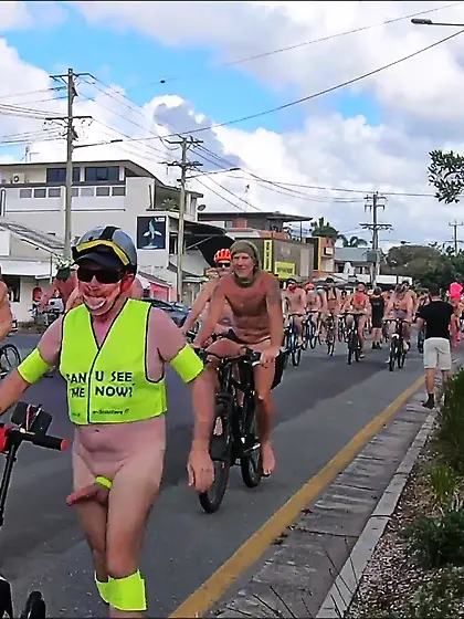 WNBR Byron Bay erection public exhibitionist cock