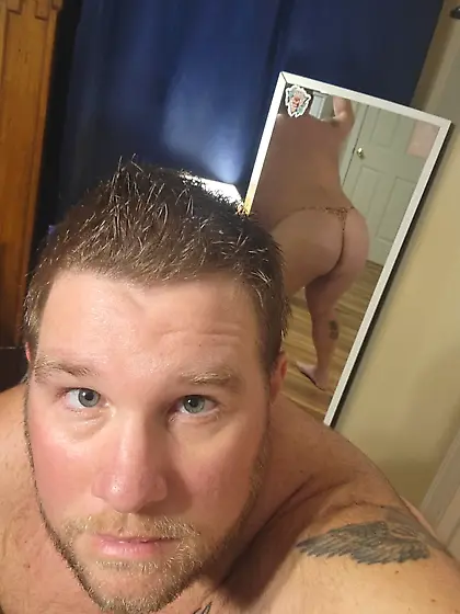 Wild man in leopard thong ready to pounce on you