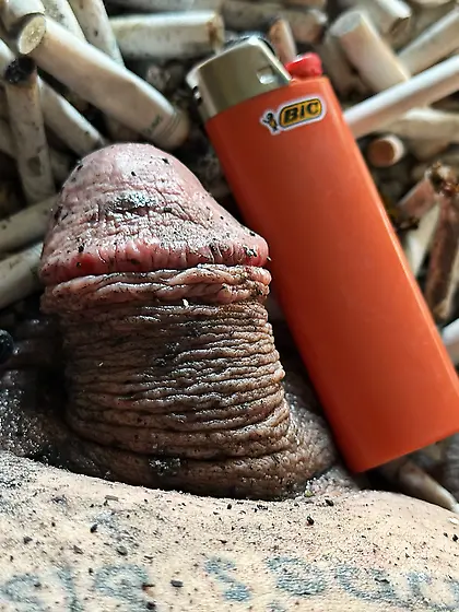 Sissy’s weekly ashtray- sissy couldn’t cum!