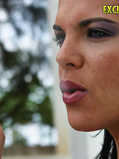 Tall titless babe jacking off