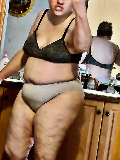 Emma lost on poker.  Punishment is to get exposed!!