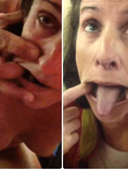 Wife and friends being fishhook