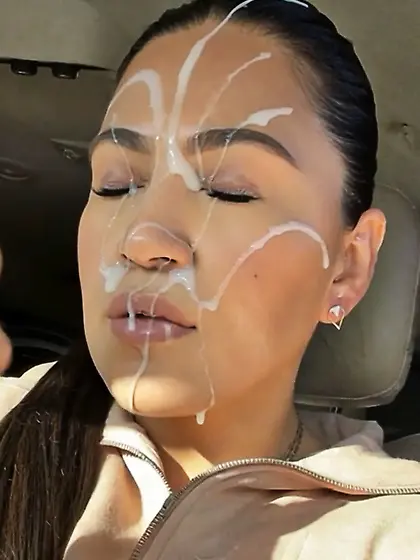 Latina milf public facial