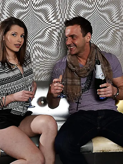 Threesome scenes horny college