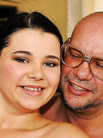 Chubby beauty licks semen from her big tits after intense sex wi