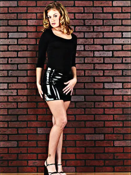 Indulging babe displays foxy