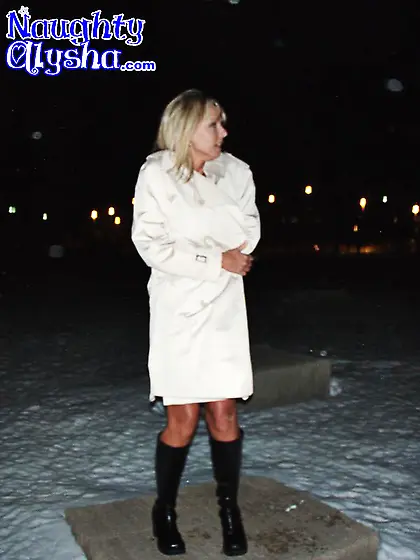 Crazy blonde takes white