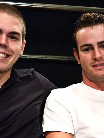 Tattooed young dudes ready