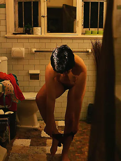 Skye T does not mind showing her body in the dark today