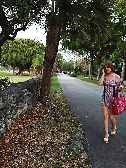 Petite brunette chick seduces a handsome young man and gets her