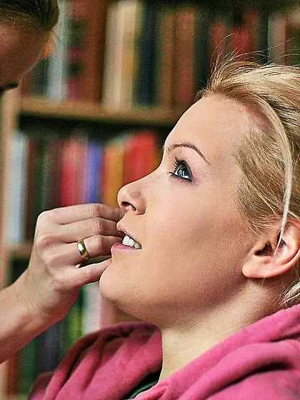 Sophie Moone and Boroka Borres strip for the camera and have ama