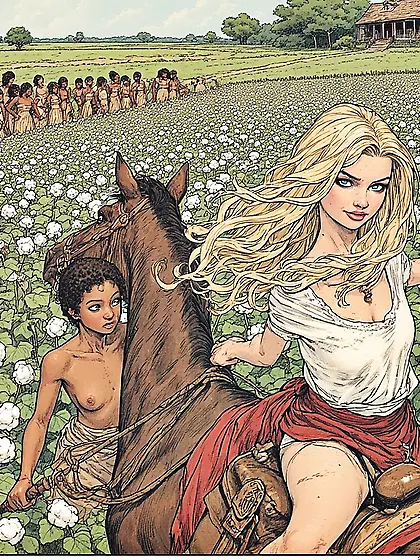 plantation mistress and slaves