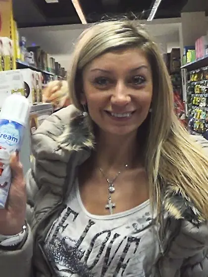 Lusty long-haired blonde impaled