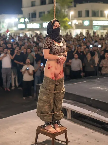 Prisoner of war being executed