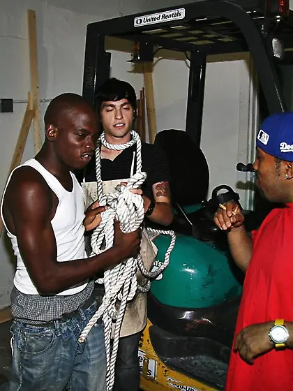 The classy babe Honey White is pleasing the black guys in many p